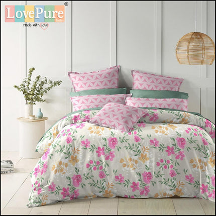 FANTASY KING FITTED (DURABLE ELASTIC) BEDSHEET WITH 2 KINGSIZE PILLOW COVERS (1+2)(FITS UPTO 10 INCHES MATTRESS)