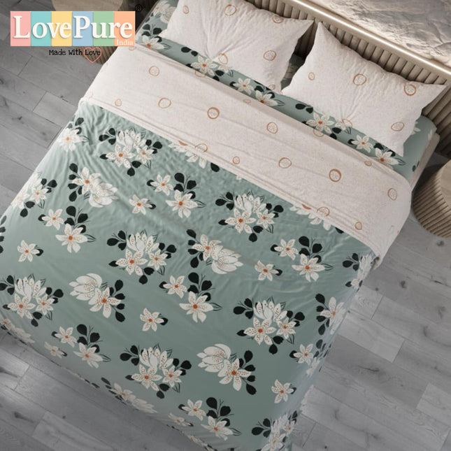 FANTASY DOUBLE PREMIUM 90*100 BEDSHEET SET(1+2) WITH 2 PILLOW COVERS