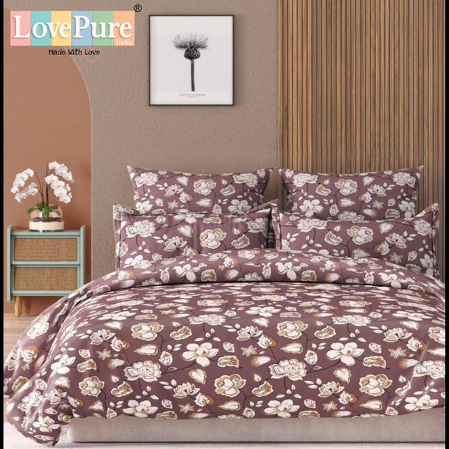 SPARKLE KING FITTED (DURABLE ELASTIC) BEDSHEET WITH 2 KINGSIZE PILLOW COVERS (1+2)(FITS UPTO 10 INCHES MATTRESS)