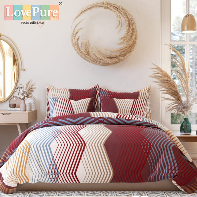 SPARKLE DOUBLE PREMIUM 90*100 BEDSHEET SET(1+2) WITH 2 PILLOW COVERS