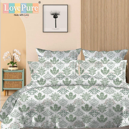 SPARKLE KING FITTED (DURABLE ELASTIC) BEDSHEET WITH 2 KINGSIZE PILLOW COVERS (1+2)(FITS UPTO 10 INCHES MATTRESS)