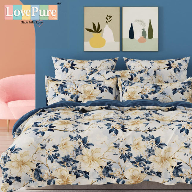 SPARKLE KING FITTED (DURABLE ELASTIC) BEDSHEET WITH 2 KINGSIZE PILLOW COVERS (1+2)(FITS UPTO 10 INCHES MATTRESS)
