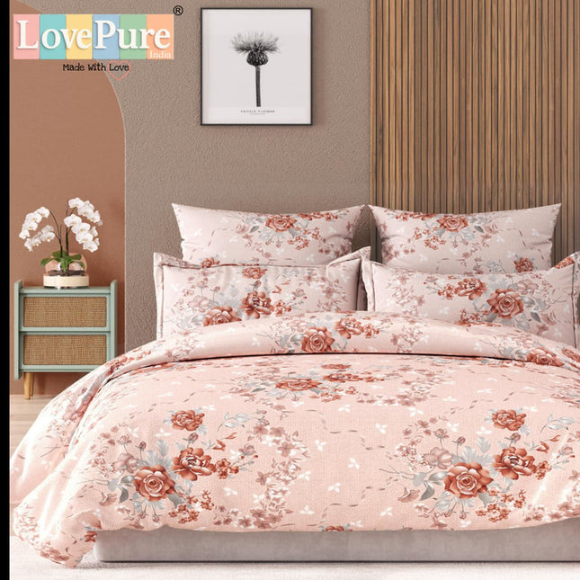 SPARKLE KING FITTED (DURABLE ELASTIC) BEDSHEET WITH 2 KINGSIZE PILLOW COVERS (1+2)(FITS UPTO 10 INCHES MATTRESS)