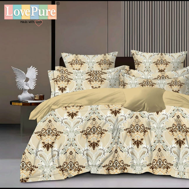 SPARKLE KING FITTED (DURABLE ELASTIC) BEDSHEET WITH 2 KINGSIZE PILLOW COVERS (1+2)(FITS UPTO 10 INCHES MATTRESS)