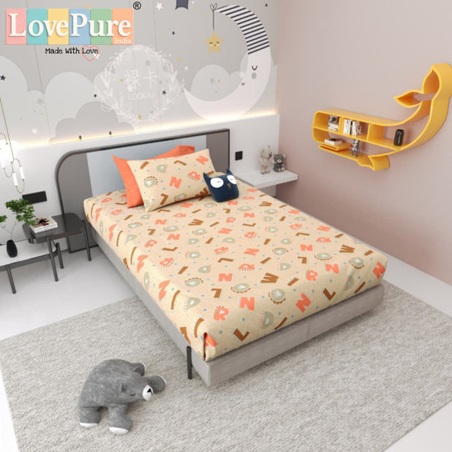JOY 300TC 100% PURE COTTON PREMIUM SINGLE (60*90) BEDSHEET (1+1)