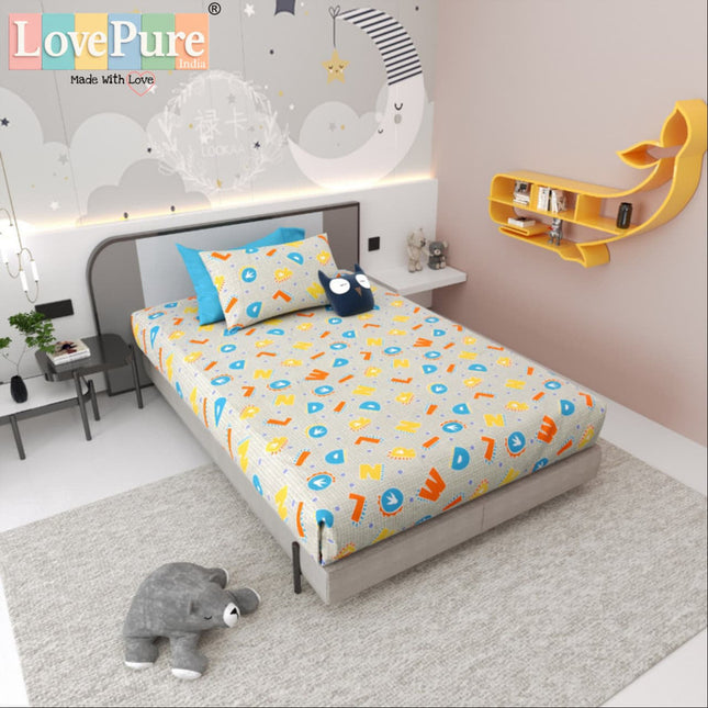 JOY 300TC 100% PURE COTTON PREMIUM SINGLE (60*90) BEDSHEET (1+1)