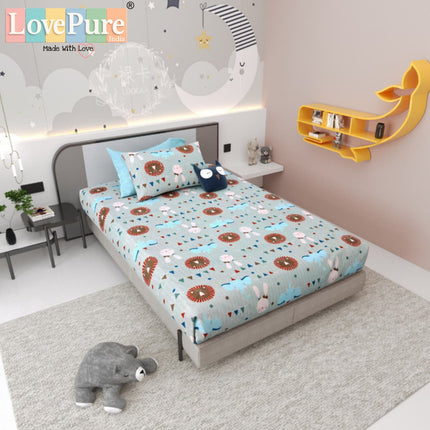 JOY 300TC 100% PURE COTTON PREMIUM KING (100*108) BEDSHEET (1+2)