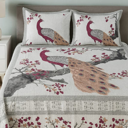 COTTON BEAUTY 300TC ULTRASOFT 100% PURE ORGANIC COTTON KING SIZE BEDSHEET WITH 2 PILLOW COVERS