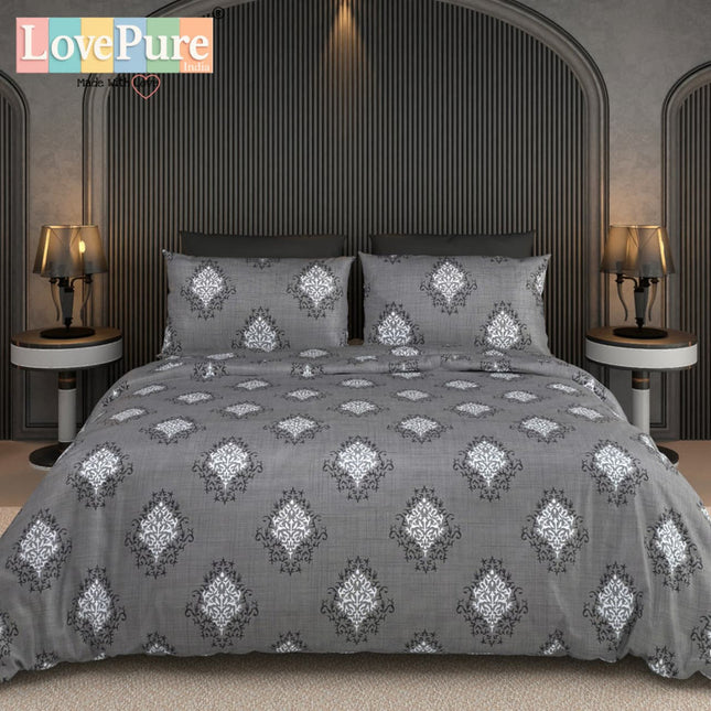 BOUTIQUE PREMIUM HEAVY COTTON KING SIZE BEDSHEET WITH 2 PILLOW COVERS