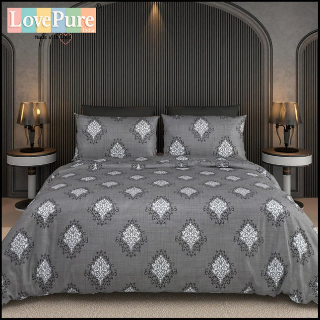 BOUTIQUE PREMIUM HEAVY COTTON KING SIZE BEDSHEET WITH 2 PILLOW COVERS