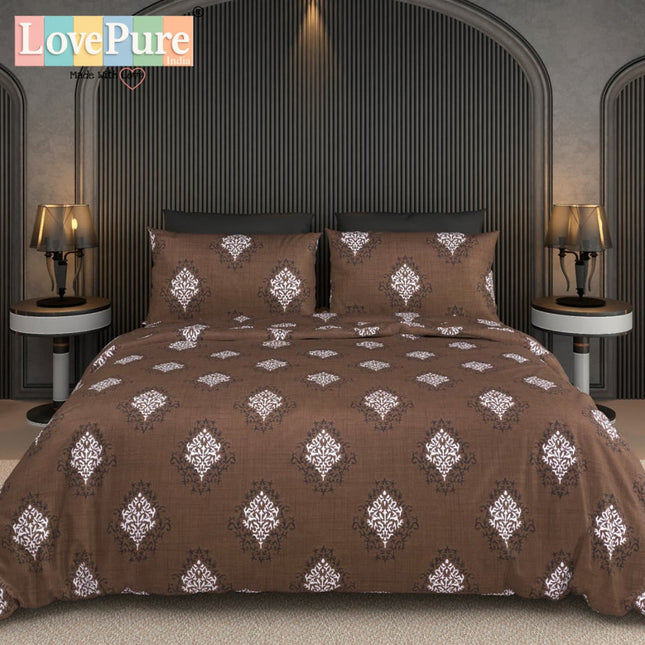 BOUTIQUE PREMIUM HEAVY COTTON KING SIZE BEDSHEET WITH 2 PILLOW COVERS