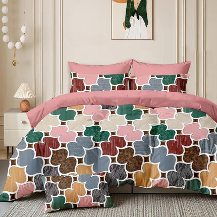 GEMS KING FITTED (DURABLE ELASTIC) BEDSHEET SET WITH 2 KINGSIZE PILLOW COVERS (1+2)