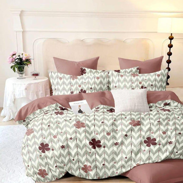 GEMS FLAT DOUBLE PREMIUM 90*100 BEDSHEET SET(1+2) WITH 2 PILLOW COVERS