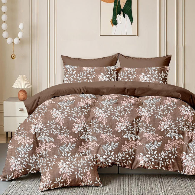 GEMS FLAT DOUBLE PREMIUM 90*100 BEDSHEET SET(1+2) WITH 2 PILLOW COVERS