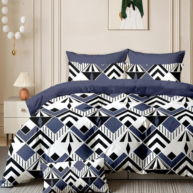 GEMS FLAT DOUBLE PREMIUM 90*100 BEDSHEET SET(1+2) WITH 2 PILLOW COVERS