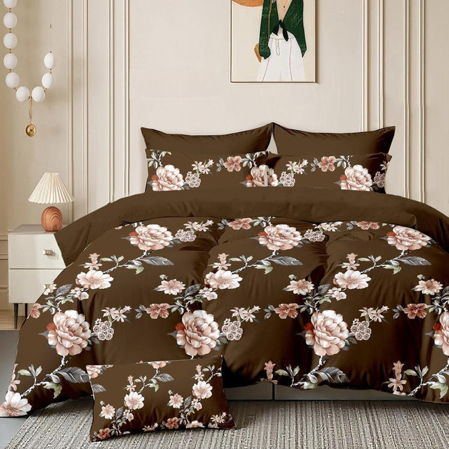 GEMS FLAT DOUBLE PREMIUM 90*100 BEDSHEET SET(1+2) WITH 2 PILLOW COVERS