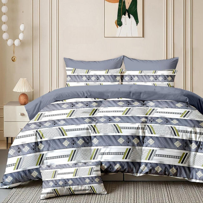 GEMS FLAT DOUBLE PREMIUM 90*100 BEDSHEET SET(1+2) WITH 2 PILLOW COVERS