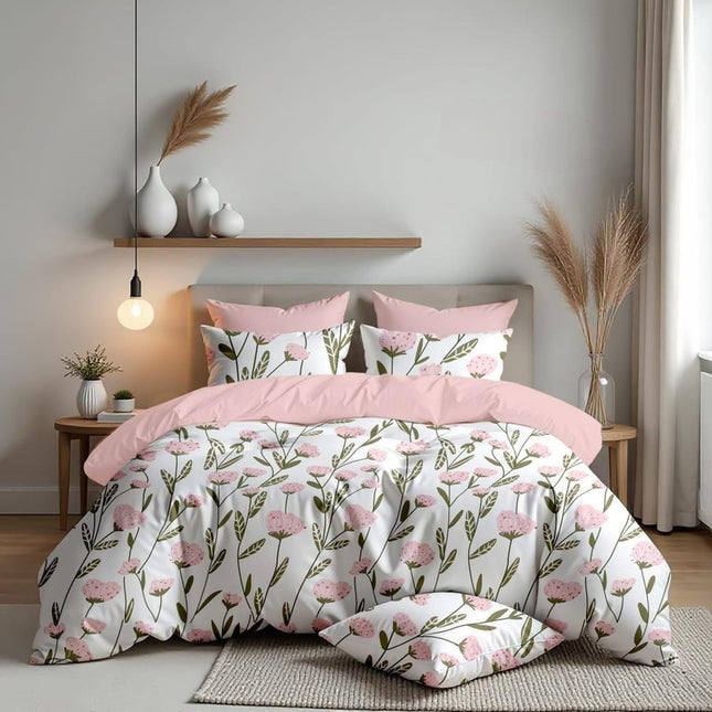 GEMS FLAT DOUBLE PREMIUM 90*100 BEDSHEET SET(1+2) WITH 2 PILLOW COVERS