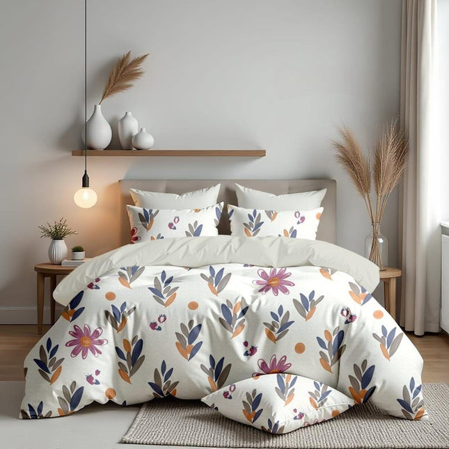 GEMS FLAT DOUBLE PREMIUM 90*100 BEDSHEET SET(1+2) WITH 2 PILLOW COVERS