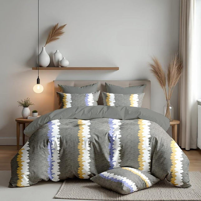GEMS FLAT DOUBLE PREMIUM 90*100 BEDSHEET SET(1+2) WITH 2 PILLOW COVERS