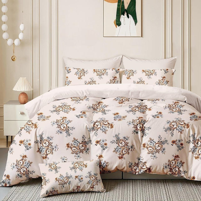 GEMS FLAT DOUBLE PREMIUM 90*100 BEDSHEET SET(1+2) WITH 2 PILLOW COVERS