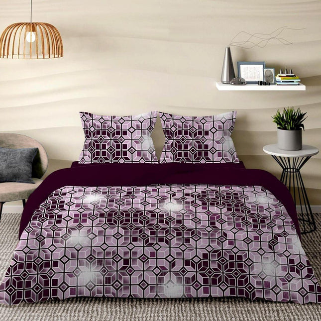 GEMS FLAT DOUBLE PREMIUM 90*100 BEDSHEET SET(1+2) WITH 2 PILLOW COVERS