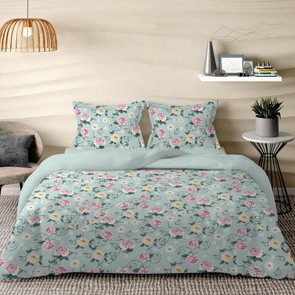 GEMS FLAT DOUBLE PREMIUM 90*100 BEDSHEET SET(1+2) WITH 2 PILLOW COVERS