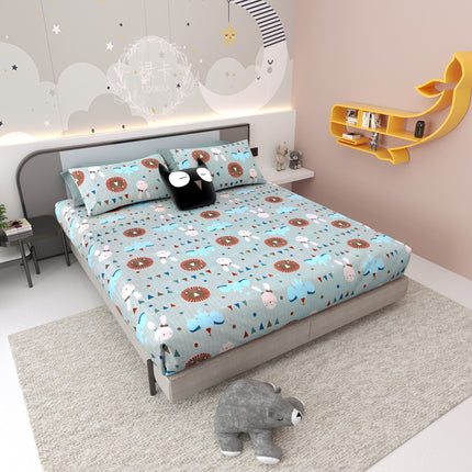 JOY 300TC 100% PURE COTTON PREMIUM KING (100*108) BEDSHEET (1+2)