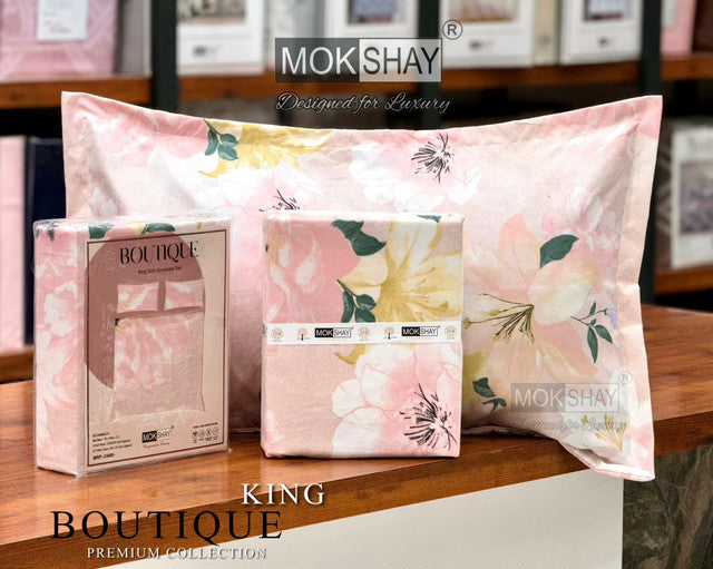 BOUTIQUE PREMIUM HEAVY COTTON KING SIZE BEDSHEET WITH 2 PILLOW COVERS