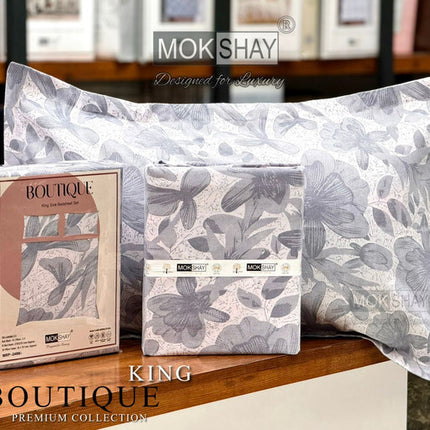 BOUTIQUE PREMIUM HEAVY COTTON KING SIZE BEDSHEET WITH 2 PILLOW COVERS