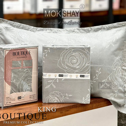 BOUTIQUE PREMIUM HEAVY COTTON KING SIZE BEDSHEET WITH 2 PILLOW COVERS