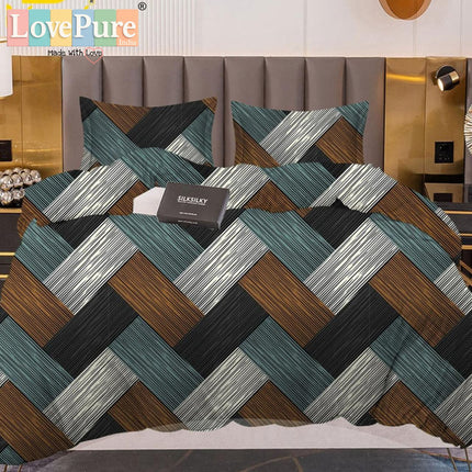 PREMIUM WINTER KING SIZE BEDSHEET SET (90×100 INCHES) WITH 2 PILLOW COVERS (ZIP CLOSURE) WITH GIFT BAG