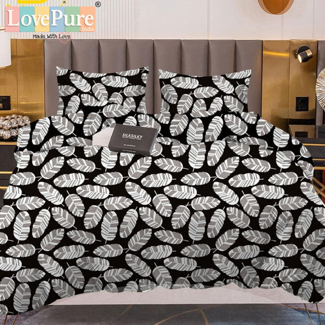 PREMIUM WINTER KING SIZE BEDSHEET SET (90×100 INCHES) WITH 2 PILLOW COVERS (ZIP CLOSURE) WITH GIFT BAG