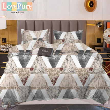 PREMIUM WINTER KING SIZE BEDSHEET SET (90×100 INCHES) WITH 2 PILLOW COVERS (ZIP CLOSURE) WITH GIFT BAG