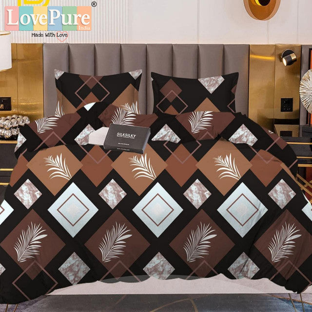 PREMIUM WINTER KING SIZE BEDSHEET SET (90×100 INCHES) WITH 2 PILLOW COVERS (ZIP CLOSURE) WITH GIFT BAG