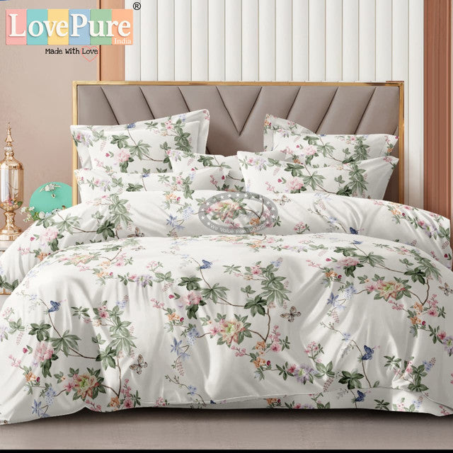 MERINO GOLD KING 3PCS FITTED (DURABLE ELASTIC) BEDSHEET SET WITH 2 KINGSIZE PILLOW COVERS (1+2)(FITS UPTO 8 INCHES MATTRESS)