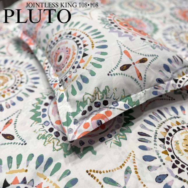 PLUTO KINGSIZE PREMIUM 108*108 BEDSHEET SET(1+2) WITH 2 PILLOW COVERS (BEST SELLING)