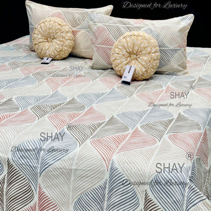 MONACO KING HANDMADE DESIGNER KING SIZE 5PC CUSHION BEDDING SET 108x108 (1+2+2) (WITH Premium Bag Pack)