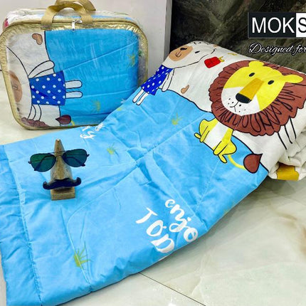 KID'S PREMIUM ULTRASOFT SINGLE BED (60*90) COMFORTER WITH BAG
