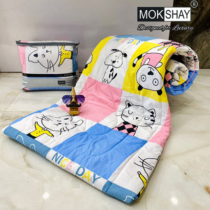 KID'S PREMIUM ULTRASOFT SINGLE BED (60*90) COMFORTER WITH BAG