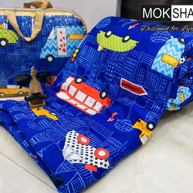 KID'S PREMIUM ULTRASOFT SINGLE BED (60*90) COMFORTER WITH BAG