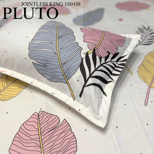 PLUTO KINGSIZE PREMIUM 108*108 BEDSHEET SET(1+2) WITH 2 PILLOW COVERS (BEST SELLING)