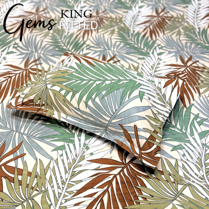 GEMS KING 3PCS FITTED (DURABLE ELASTIC) BEDSHEET SET WITH 2 KINGSIZE PILLOW COVERS (1+2)(FITS UPTO 8 INCHES MATTRESS)