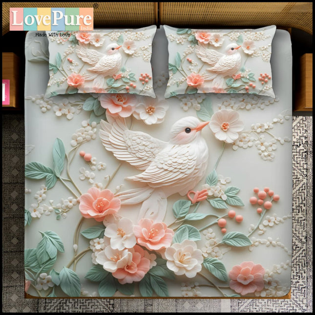 FAIRY TALES 7D DIGITAL PANEL PRINT SUPERKING (110x110) 3PCS PREMIUM KIDS COLLECTION WITH 2 PILLOW COVERS(1+2)