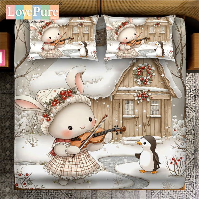 FAIRY TALES 7D DIGITAL PANEL PRINT SUPERKING (110x110) 3PCS PREMIUM KIDS COLLECTION WITH 2 PILLOW COVERS(1+2)