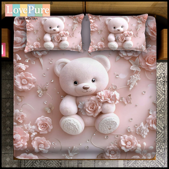 FAIRY TALES 7D DIGITAL PANEL PRINT SUPERKING (110x110) 3PCS PREMIUM KIDS COLLECTION WITH 2 PILLOW COVERS(1+2)