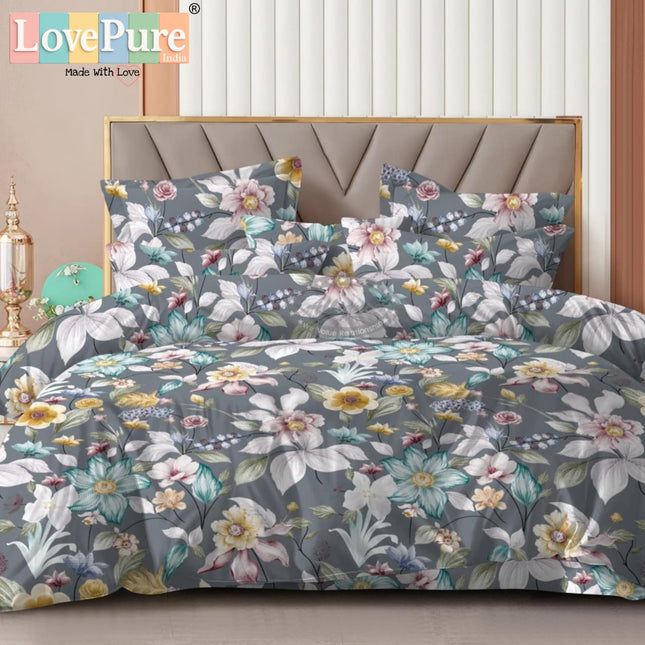 PLUTO KINGSIZE PREMIUM 108*108 BEDSHEET SET(1+2) WITH 2 PILLOW COVERS (BEST SELLING)