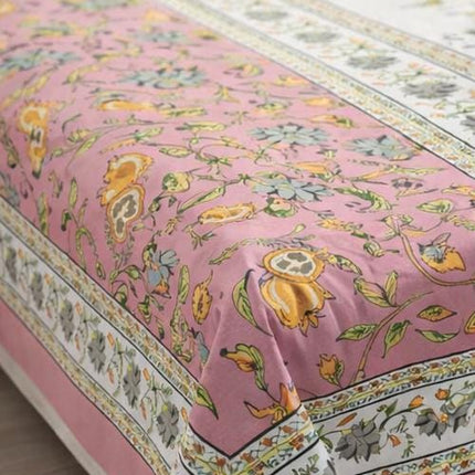 AANGAN 100% HEAVY PURE COTTON KING SIZE BEDSHEET WITH 2 PILLOW COVERS