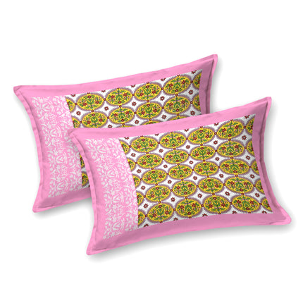 KARIGARI 300TC PURE COTTON KINGSIZE BEDSHEET WITH 2 PILLOW COVERS