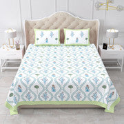 AANGAN 300TC PURE COTTON KING SIZE BEDSHEET WITH 2 PILLOW COVERS